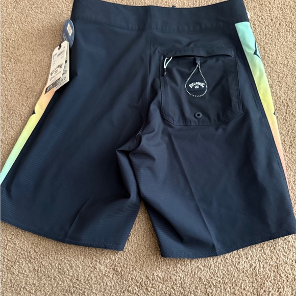 Billabong Men's Navy Swim Shorts with Multicolor Panels - Picture 8 of 8